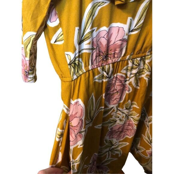 Fonda Ruffle Detail Cupcakes and Cashmere Floral Print Dress, Yellow/Gold, XS - Picture 10 of 16